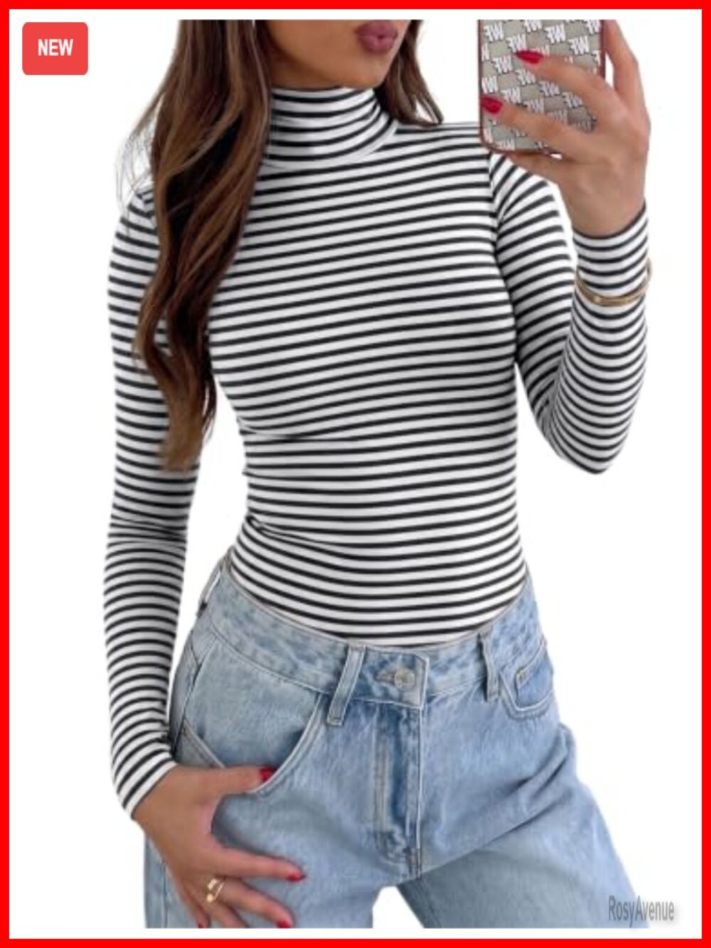 Women's Long Sleeve Turtleneck Slim Fit Stretch Top Fall Winter Layering